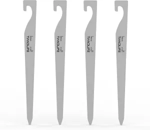 Tent Stakes,Titanium Tent Pegs, L 7.8in/20cm Heavy Duty Camping Stakes,Rustproof, Not Easy to Bend,Essential Tent Accessories for Camping, Rain Tarps, Hiking, Backpacking