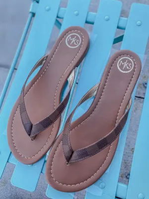 The Mia Sandal in Brown