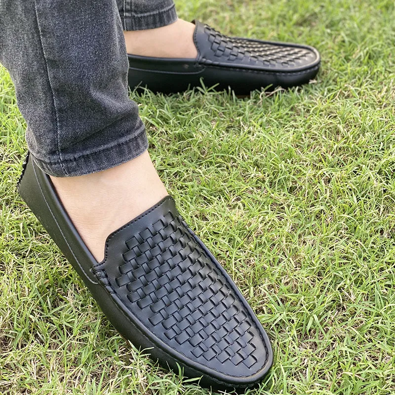 The Woven Black Loafer SS-2044