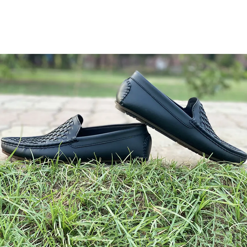 The Woven Black Loafer SS-2044