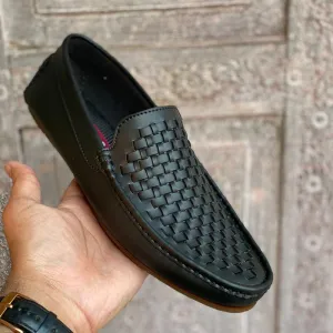 The Woven Black Loafer SS-2044