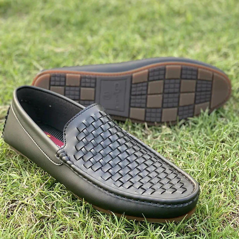 The Woven Black Loafer SS-2044