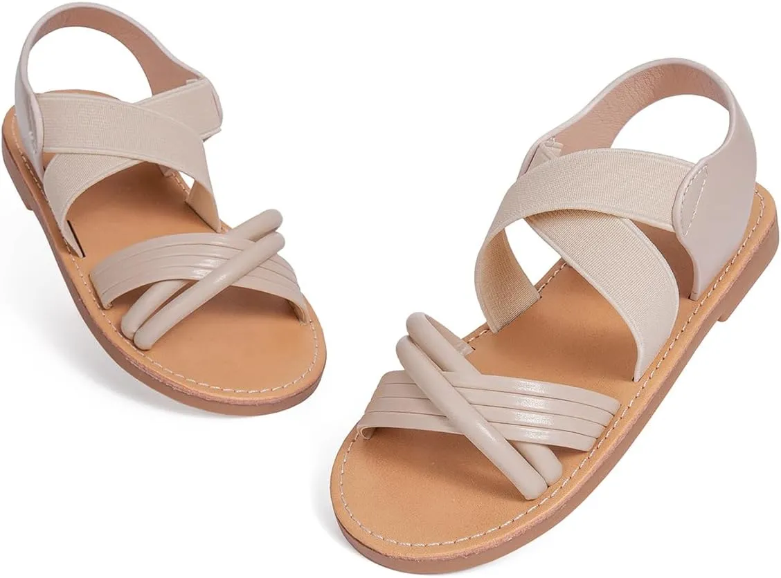Toddler Girls Sandals Little Girl Summer Flat Sandal Baby Open Toe Outdoor Beach Holiday Dress Shoes