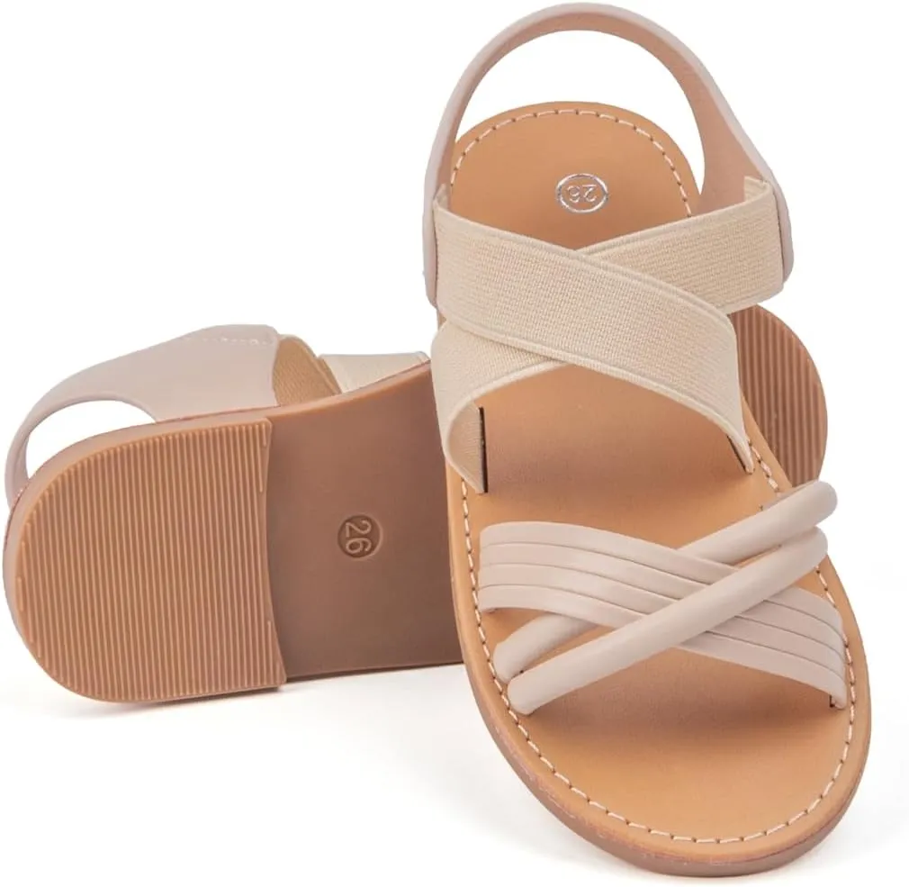 Toddler Girls Sandals Little Girl Summer Flat Sandal Baby Open Toe Outdoor Beach Holiday Dress Shoes