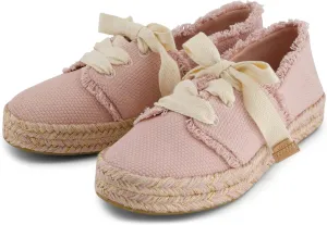 TOMS Women's Carolina Lace-Up Oxford, Pale Rose Beachside Woven/Fray, 6