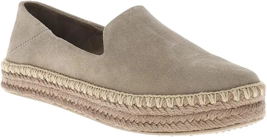 TOMS Womens Carolina Suede Slip On Espadrille Flats Casual - Beige