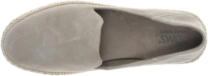 TOMS Womens Carolina Suede Slip On Espadrille Flats Casual - Beige