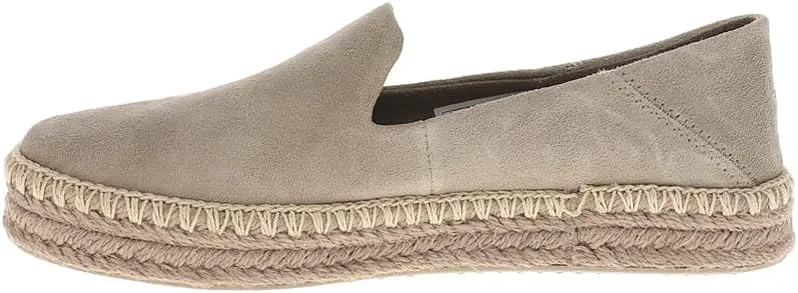 TOMS Womens Carolina Suede Slip On Espadrille Flats Casual - Beige