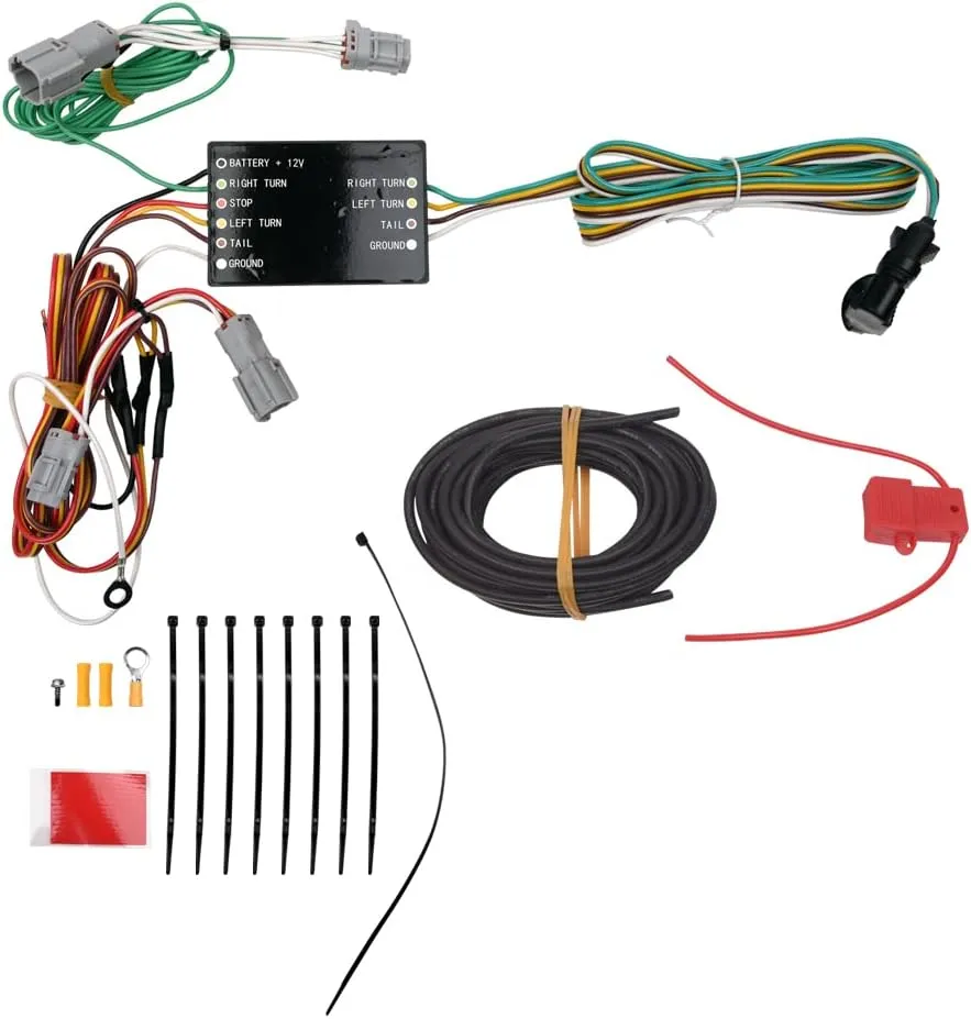 Trailer Tow Hitch 4 Way Flat Wiring Harness T-Connector Compatible with 14-18 Sorento