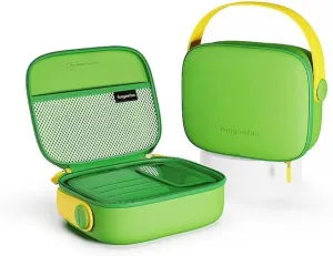 Travel Makeup Bag -EVA material, Large Capacity, Waterproof, Easy to Clean, Segregated, Perfect for Women, Girls - Essential Organizer for Makeup, Skincare, Charger & Eyeliner (Green, L size)
