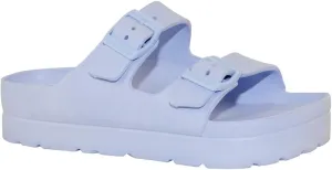 TRENDSUP Women's Comfort Slides Double Buckle Adjustable EVA Flat Sandals