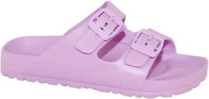 TRENDSUP Women's Comfort Slides Double Buckle Adjustable EVA Flat Sandals