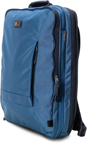 Trilogy Weekender Daypack I Opens like a suitcase, for easy packing. Expands into a 22-liter weekender. Hidden under-bag sling holds yoga mat/sleeping bag, and doubles as a rear cover (Blue)
