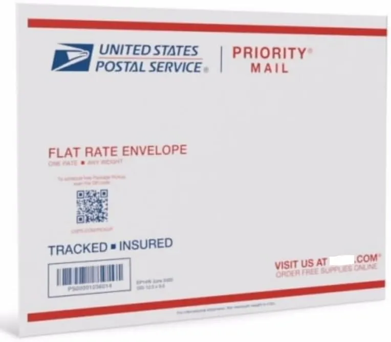 Two (2) Priority Mail Forever Prepaid Flat Rate (Flat Rate Envelope)
