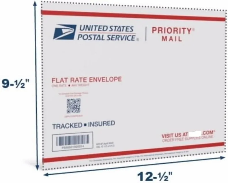 Two (2) Priority Mail Forever Prepaid Flat Rate (Flat Rate Envelope)