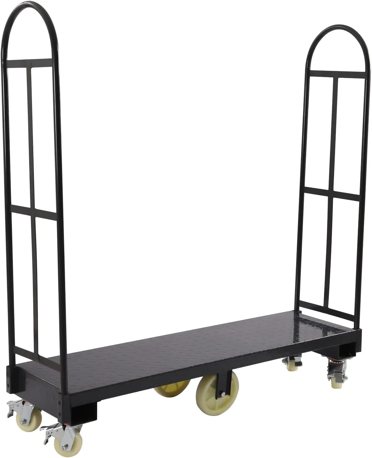 U-Boat Platform Truck Cart, 2000lbs Heavy Duty Narrow Aisle Steel Dolly U-Boat Cart with 6 Wheels for Warehouses, Storage Rooms, Transportation Facilities