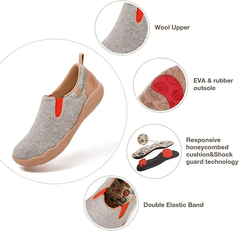 UIN Men's Walking Shoes Slip On Cow Suede Casual Lightweight Comfort Fashion Sneaker Cuenca