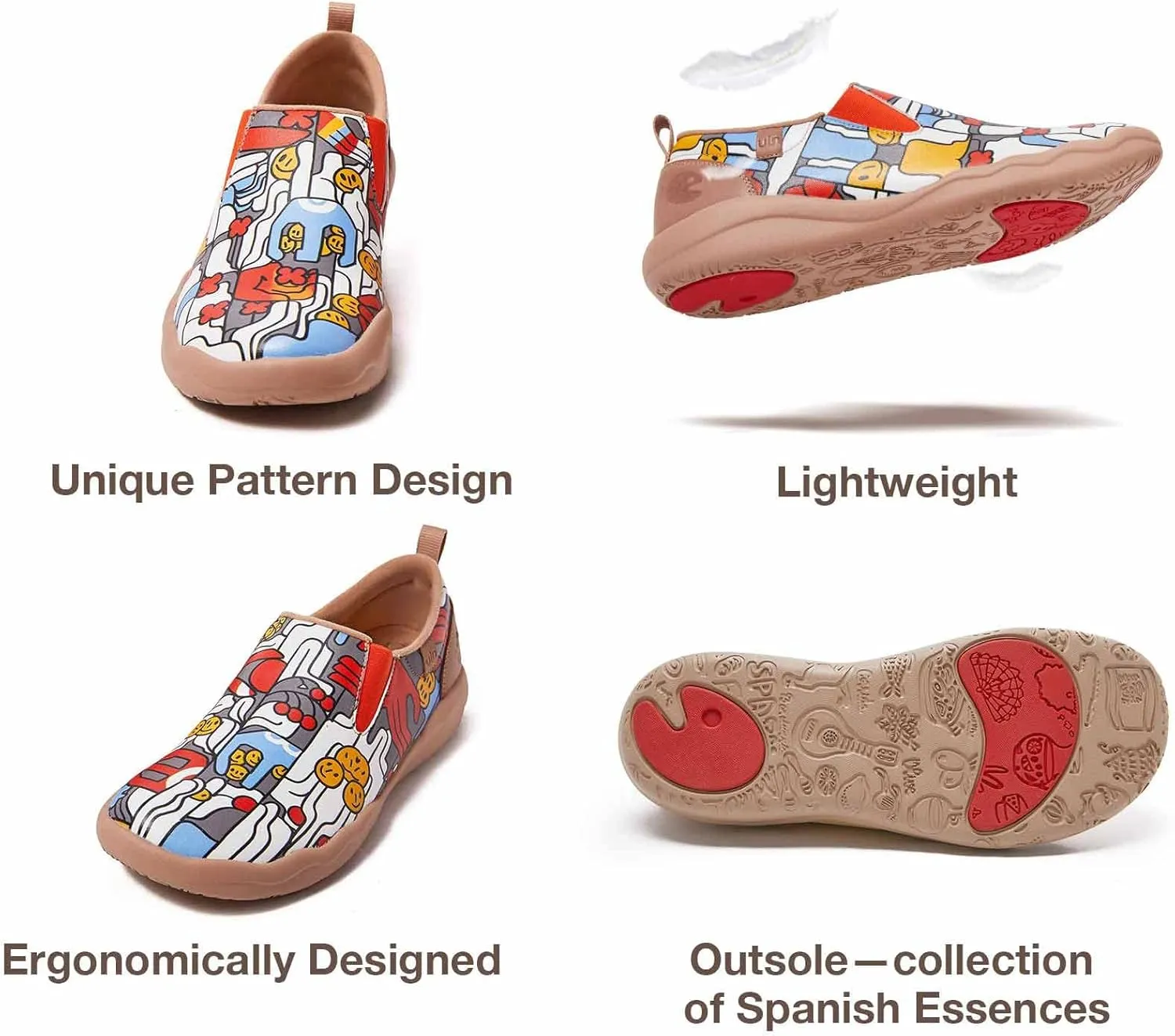 UIN Men's Walking Shoes Slip On Cow Suede Casual Lightweight Comfort Fashion Sneaker Cuenca