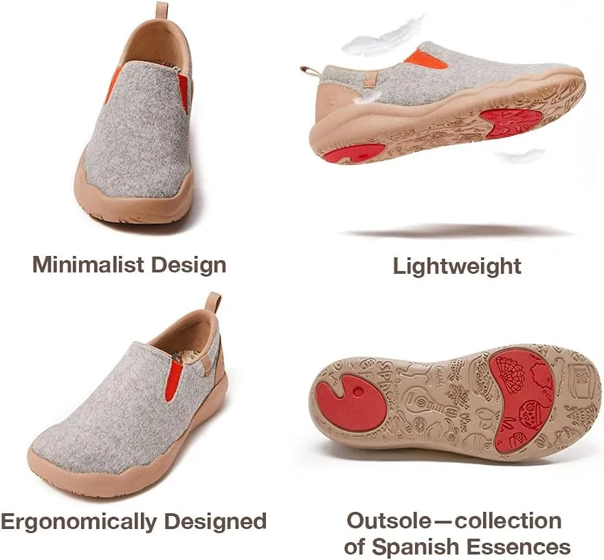 UIN Men's Walking Shoes Slip On Cow Suede Casual Lightweight Comfort Fashion Sneaker Cuenca