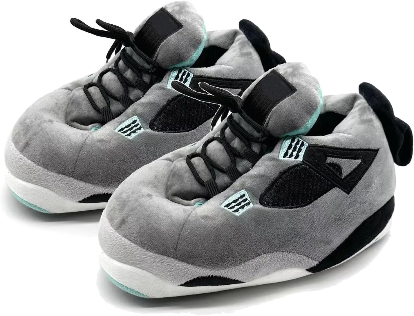 Unisex Cosy Trendy Big Sneaker Slippers Comfy Kicks Non Slip Sole Indoor House Plush Slippers - One Size Fits Most