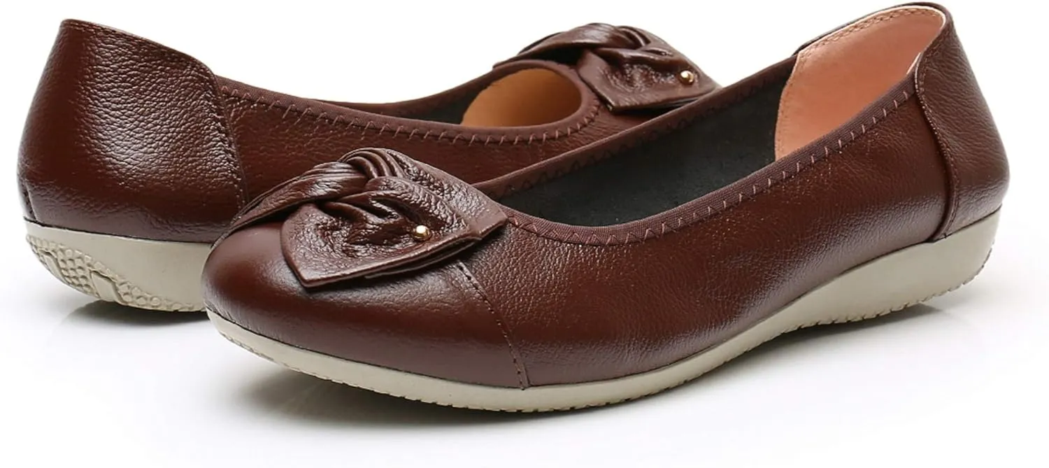 VenusCelia Women's Bows Dance Flats Shoes