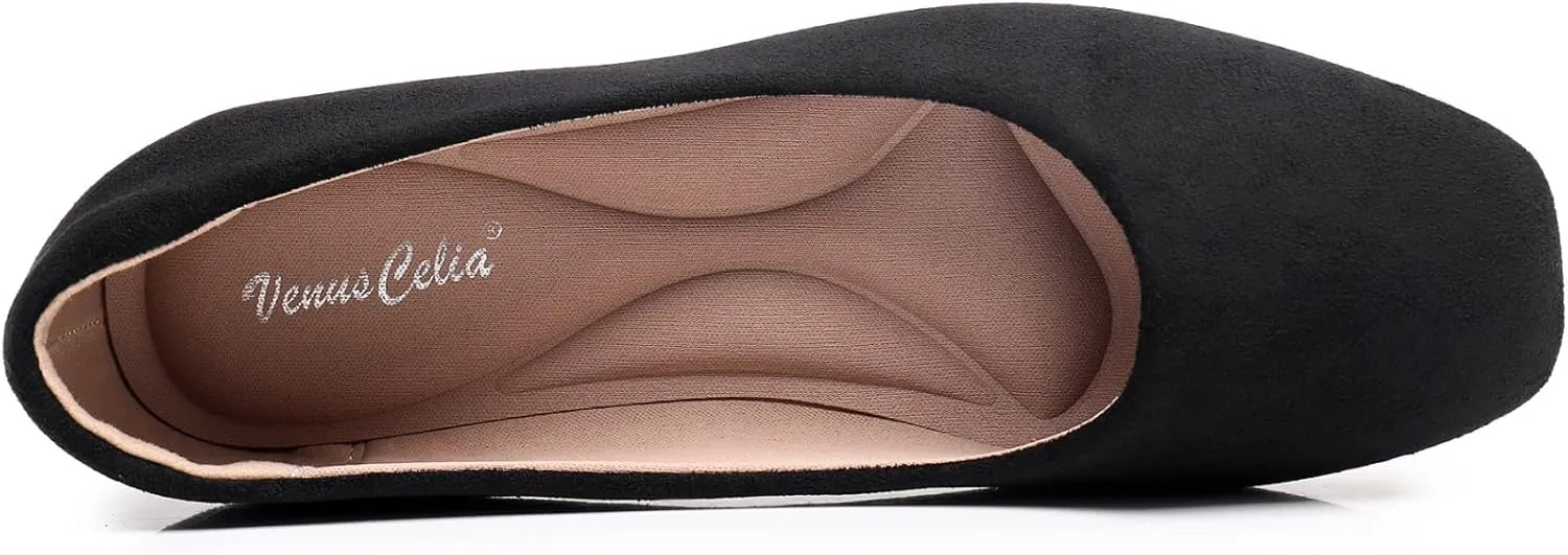 VenusCelia Women's Tile-Toe Flat Shoe