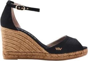 Viscata Aiguafreda Espadrille Canvas Wedges Spain Handmade 3 ½” Heel Women's Open Toe Sandals with Breathable Organic Cotton Canvas and 100% Natural Jute Midsole for all Occasions: Casual, Work, Party