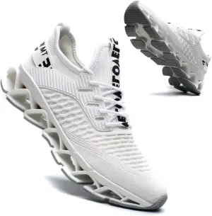 Vooncosir Men's Fashion Sneakers Breathable Mesh Running Shoes Blade Non Slip Soft Sole Casual Athletic Walking Shoes