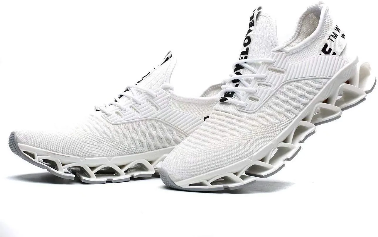 Vooncosir Men's Fashion Sneakers Breathable Mesh Running Shoes Blade Non Slip Soft Sole Casual Athletic Walking Shoes