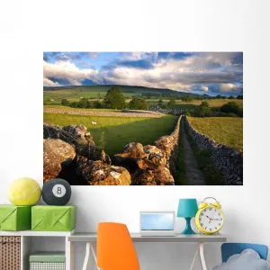Wallmonkeys WM320898 Footpath in Wharfedale Peel and Stick Wall Decals, 72" W x 48" H-Colossal