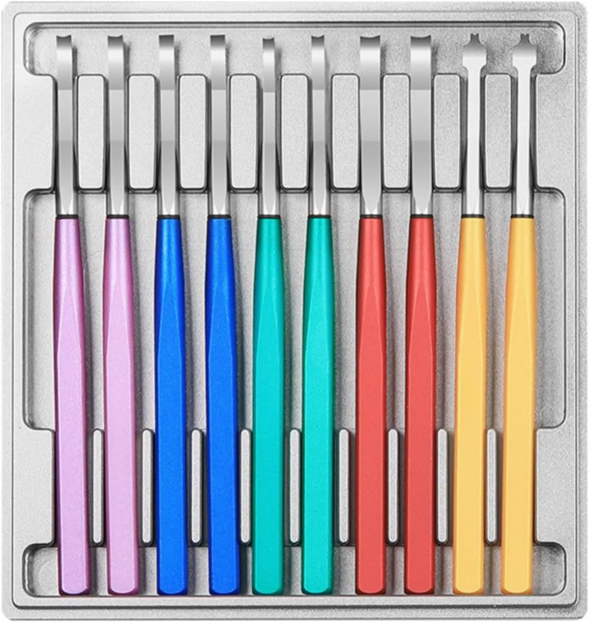 Watch Hand Remover Tools, Watch Repair Kit, 10 Packs, Flat Mouth, Chronograph Second Hand, Large, Medium and Small Gap Needle Shovel, for Watch Repair Needle