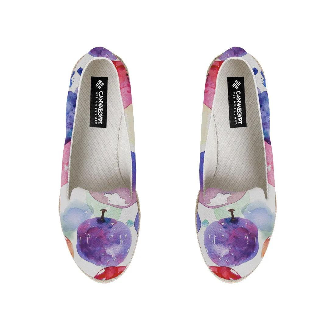 Watercolor Apples Nook Espadrille