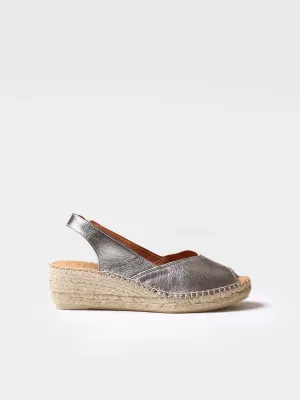 Wedge espadrilles in leather - BERNIA-P