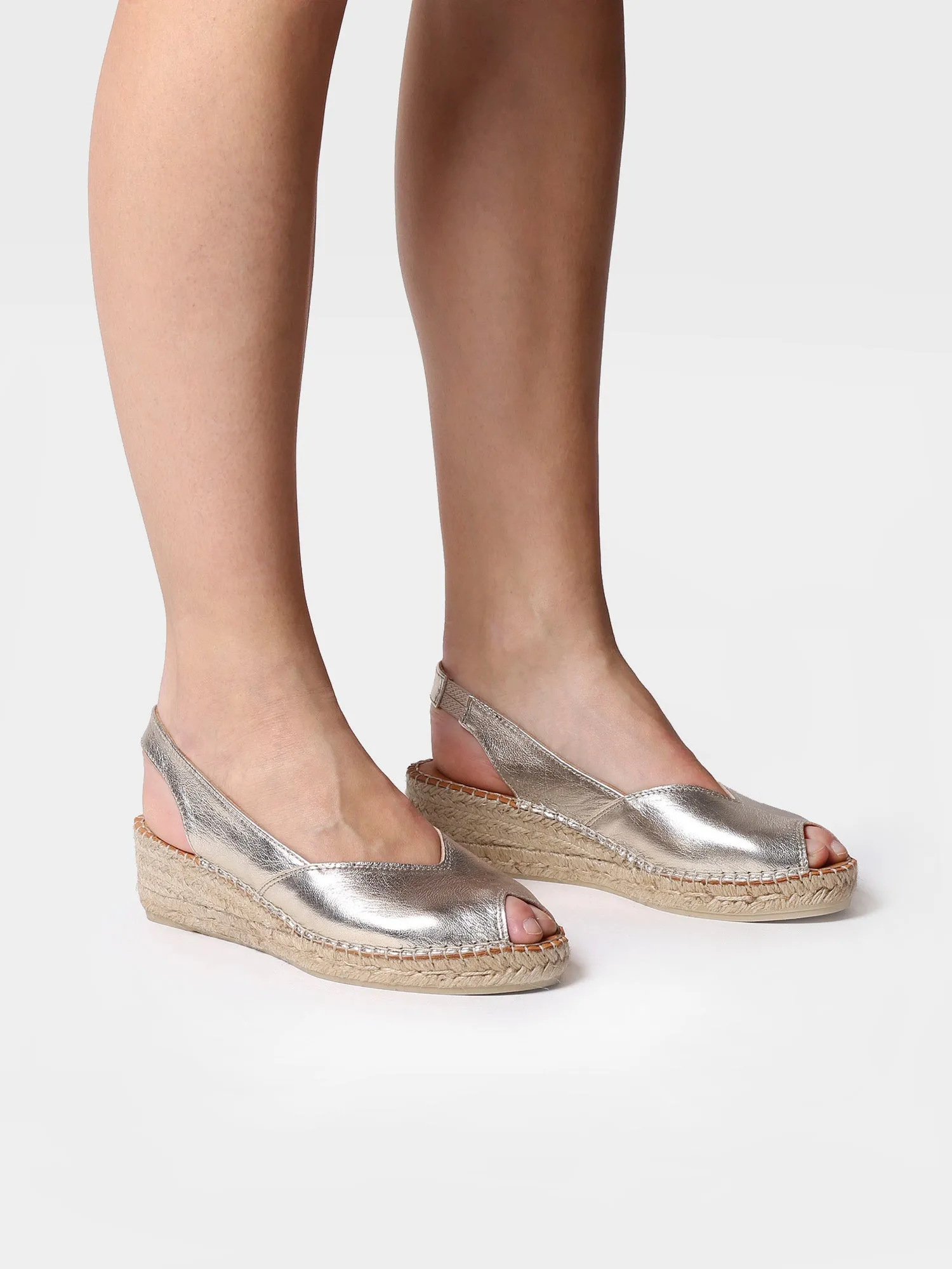 Wedge espadrilles in leather - BERNIA-P