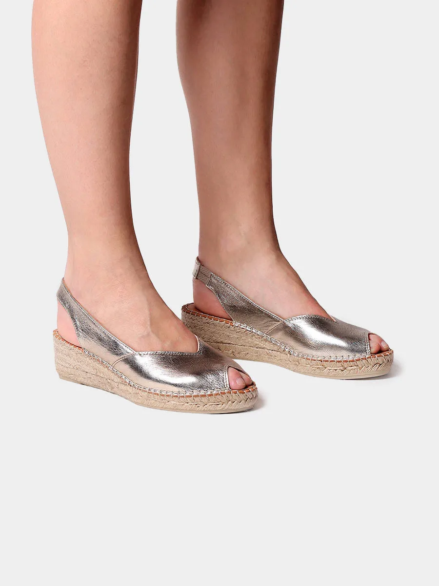 Wedge espadrilles in leather - BERNIA-P