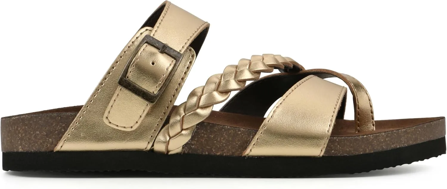 WHITE MOUNTAIN Women's Hazy Braided Signature Comfort-Molded Footbed Sandal