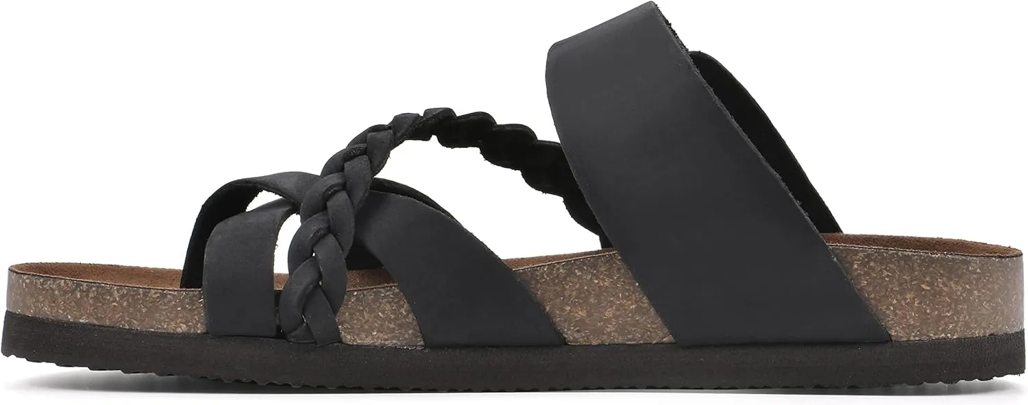 WHITE MOUNTAIN Women's Hazy Braided Signature Comfort-Molded Footbed Sandal