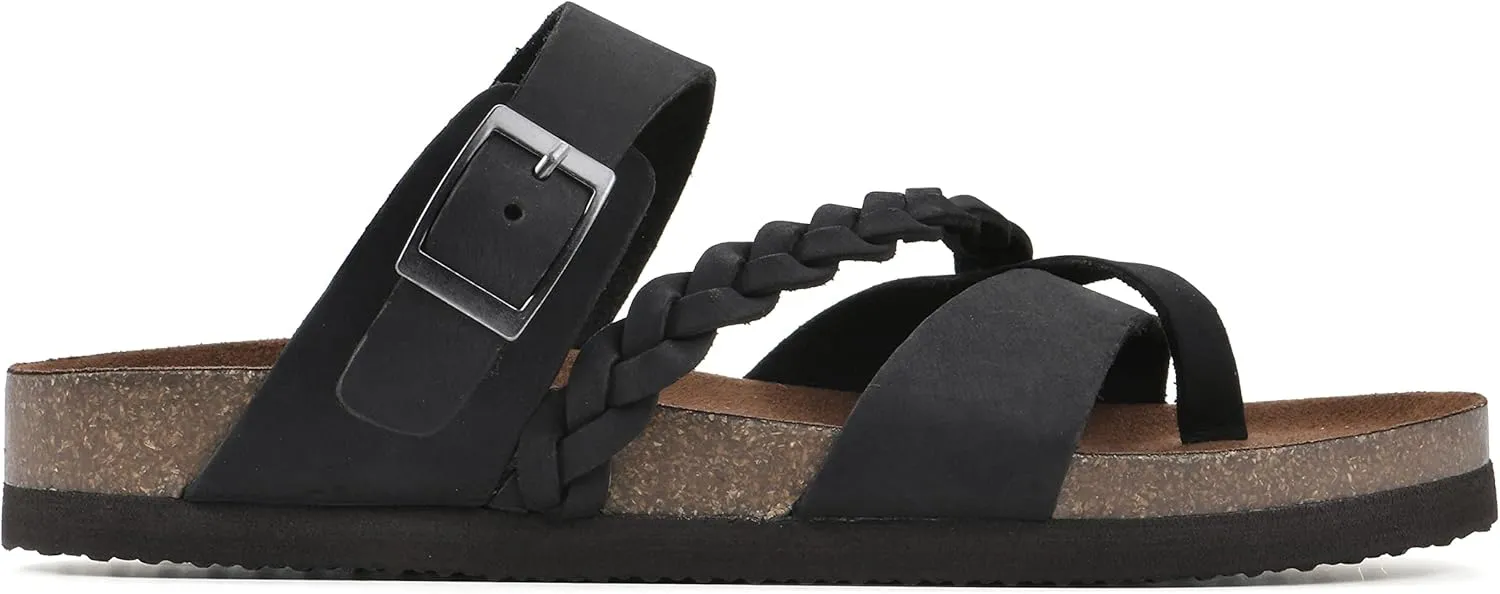 WHITE MOUNTAIN Women's Hazy Braided Signature Comfort-Molded Footbed Sandal