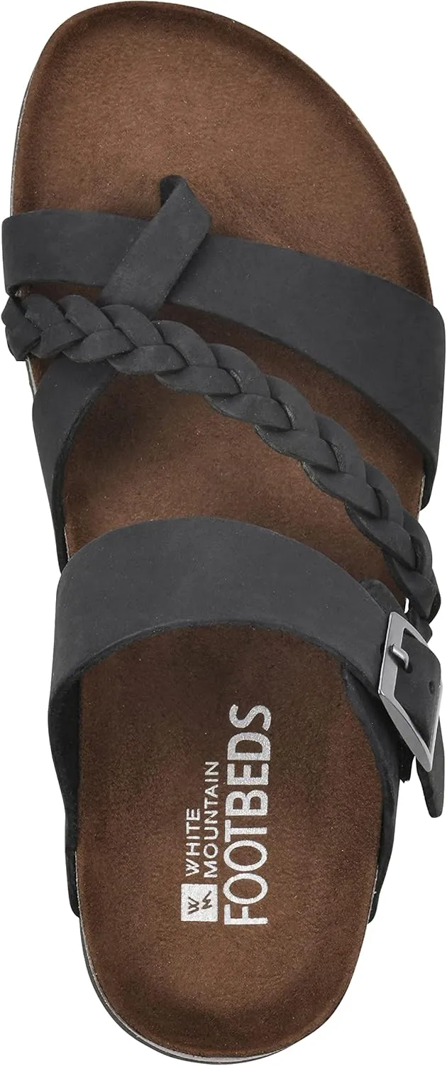 WHITE MOUNTAIN Women's Hazy Braided Signature Comfort-Molded Footbed Sandal
