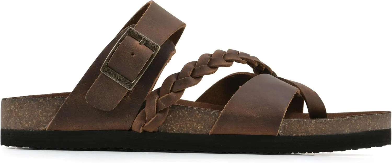 WHITE MOUNTAIN Women's Hazy Braided Signature Comfort-Molded Footbed Sandal