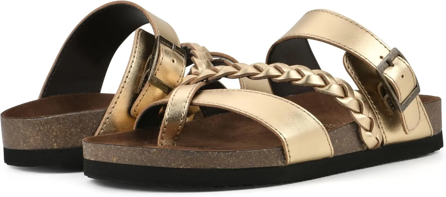 WHITE MOUNTAIN Women's Hazy Braided Signature Comfort-Molded Footbed Sandal