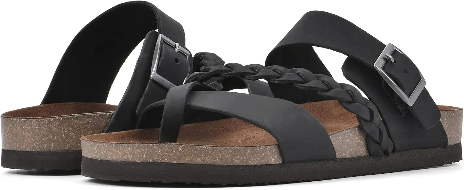 WHITE MOUNTAIN Women's Hazy Braided Signature Comfort-Molded Footbed Sandal