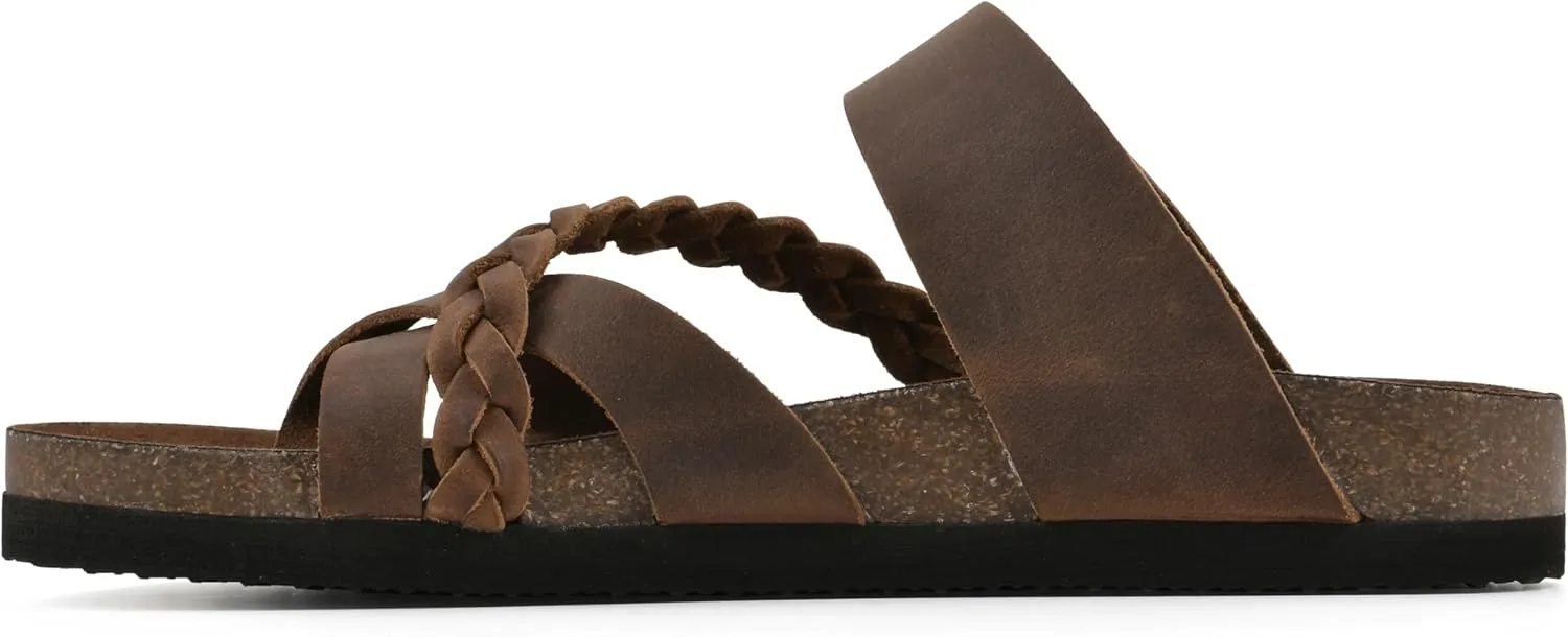 WHITE MOUNTAIN Women's Hazy Braided Signature Comfort-Molded Footbed Sandal