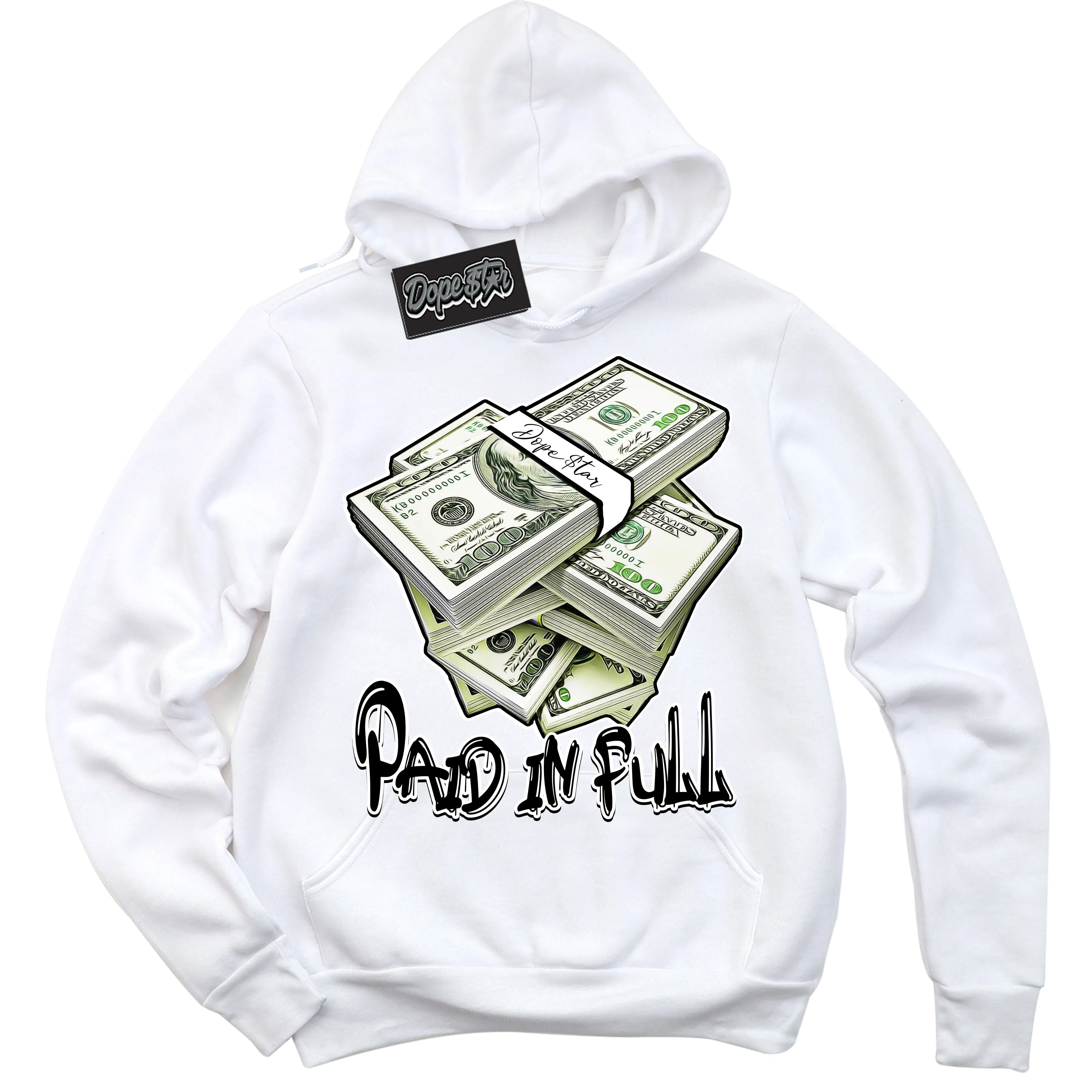 White Thunder 4s Sneaker Hoodie Paid In Full Graphic