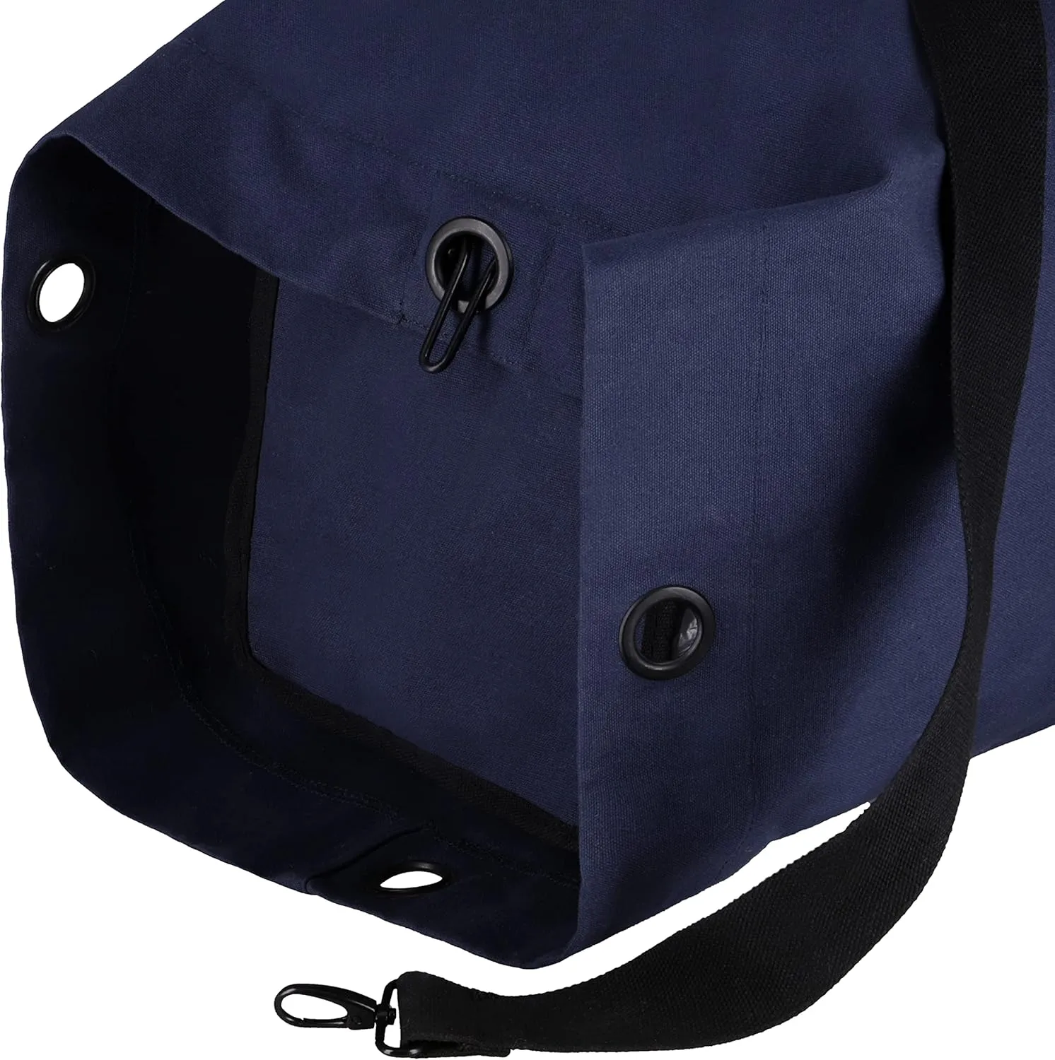 WHITEDUCK Top Load Canvas Folding Duffel Bag, Water Resistant Army Style Shoulder Bag for Men and Women- Gym, Sports, Travel, Hiking, Camping, Backpacking (Extra Large 30" x 50",Blue)