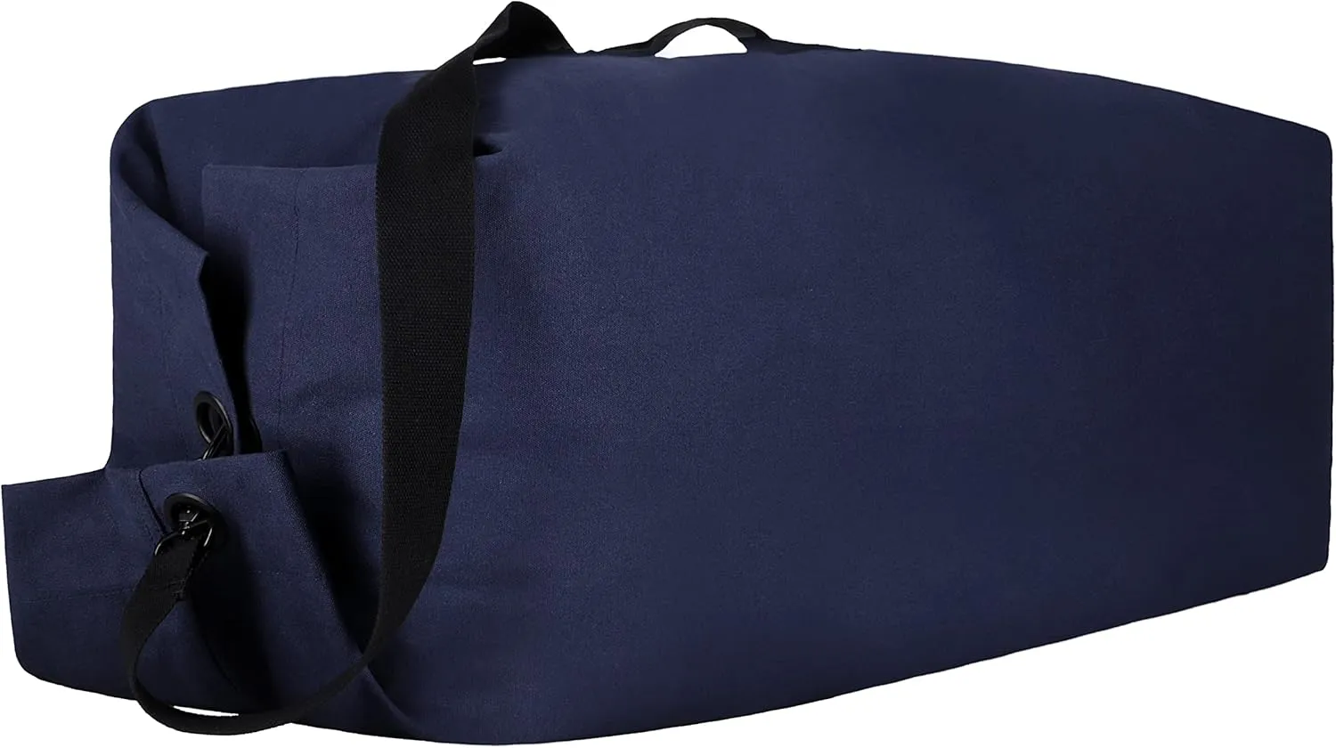 WHITEDUCK Top Load Canvas Folding Duffel Bag, Water Resistant Army Style Shoulder Bag for Men and Women- Gym, Sports, Travel, Hiking, Camping, Backpacking (Extra Large 30" x 50",Blue)