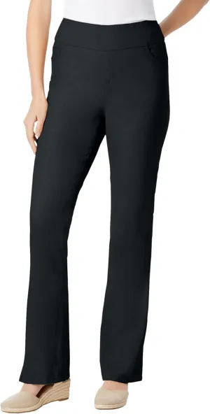 Woman Within Plus Size Flex-Fit Pull-On Bootcut Jean