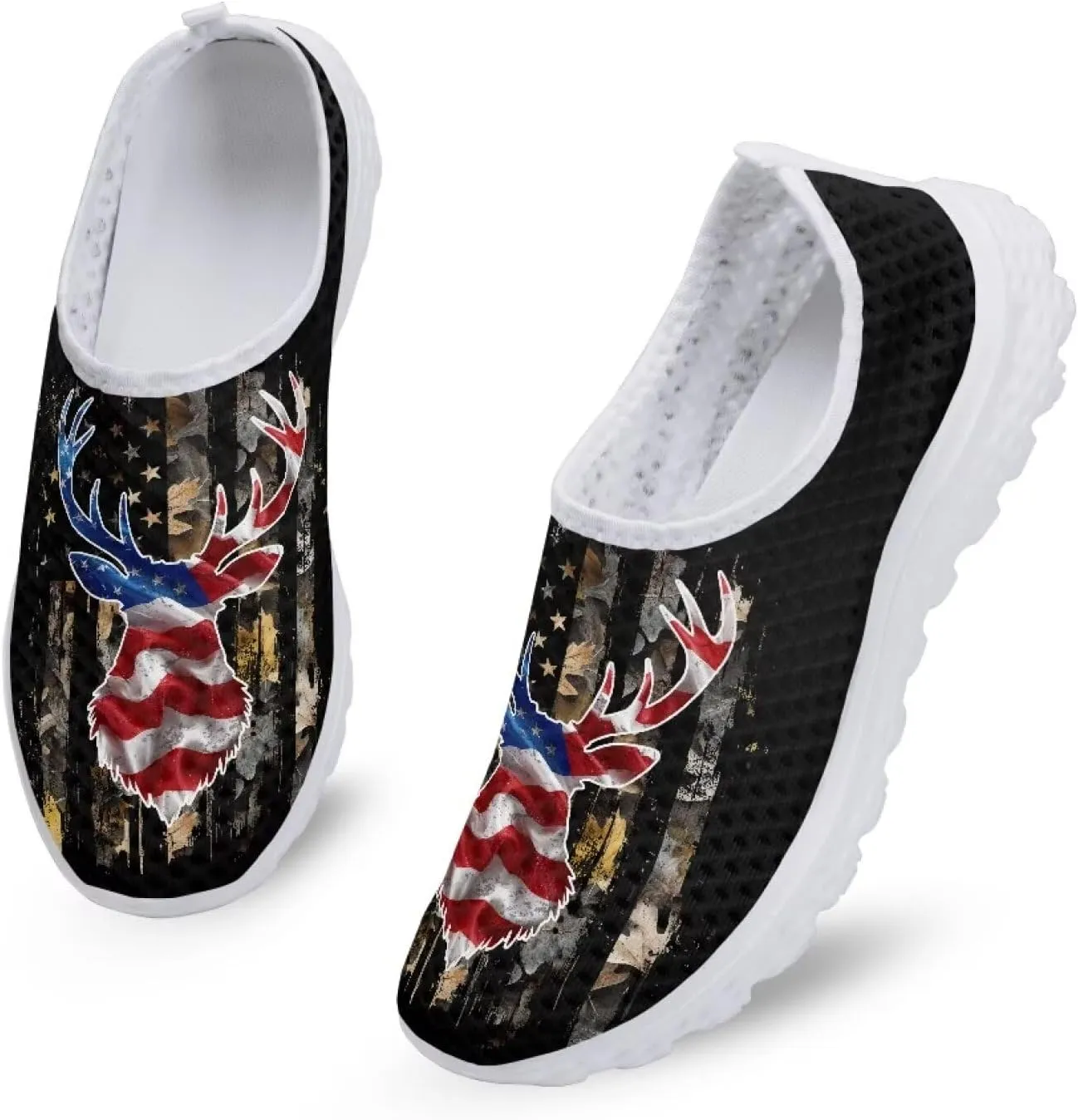 Women Slip On Loafer Shoes Size 5.5-11.5 Mesh Breathable Outdoors Walking Shoes Comfort Road Running Shoes