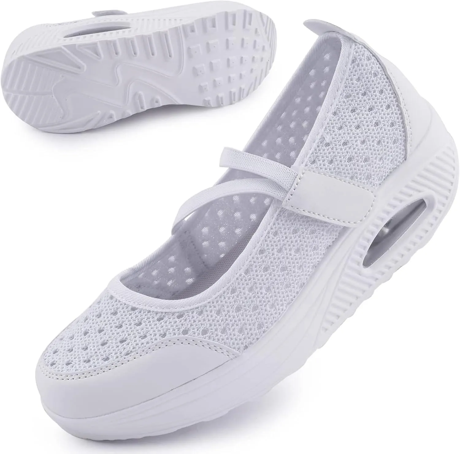 Women's Comfortable Working Nurse Shoes Non-Slip Adjustable Breathable Walking Buffer Fitness Casual Nursing Orthotic Lightweight Shoes Arthritis, Diabetes Heel Pain
