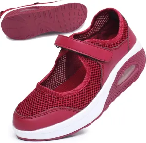 Women's Comfortable Working Nurse Shoes Non-Slip Adjustable Breathable Walking Buffer Fitness Casual Nursing Orthotic Lightweight Shoes Arthritis, Diabetes Heel Pain